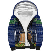 Tokelau Christmas Sherpa Hoodie Coat of Arms and Map Beautiful Merry Xmas Snowflake LT03 Unisex Blue - Polynesian Pride