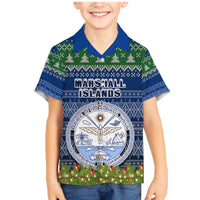 marshall-islands-christmas-family-matching-mermaid-dress-and-hawaiian-shirt-coat-of-arms-and-map-beautiful-merry-xmas-snowflake