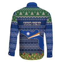 personalised-marshall-islands-christmas-family-matching-off-shoulder-maxi-dress-and-hawaiian-shirt-coat-of-arms-and-map-beautiful-merry-xmas-snowflake