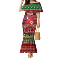 personalised-wallis-and-futuna-christmas-family-matching-mermaid-dress-and-hawaiian-shirt-coat-of-arms-and-map-beautiful-merry-xmas-snowflake