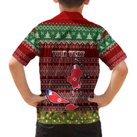 Personalised Wallis and Futuna Christmas Family Matching Tank Maxi Dress and Hawaiian Shirt Coat of Arms and Map Beautiful Merry Xmas Snowflake LT03 - Polynesian Pride