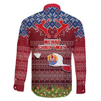 french-polynesia-christmas-family-matching-off-shoulder-long-sleeve-dress-and-hawaiian-shirt-coat-of-arms-and-map-beautiful-merry-xmas-snowflake