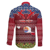 Personalised French Polynesia Christmas Family Matching Puletasi Dress and Hawaiian Shirt Coat of Arms and Map Beautiful Merry Xmas Snowflake LT03 - Polynesian Pride