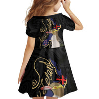 New Zealand Hoiho Family Matching Mermaid Dress and Hawaiian Shirt Maori Art Tattoo and Silver Fern LT03 - Polynesian Pride