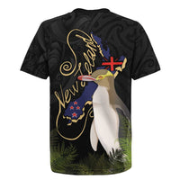 New Zealand Hoiho Rugby Jersey Maori Art Tattoo and Silver Fern