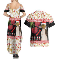 New Zealand Merry Christmas Couples Matching Summer Maxi Dress and Hawaiian Shirt Hoiho Xmas - Haka Dance and Pohutukawa