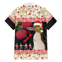 New Zealand Merry Christmas Family Matching Off Shoulder Maxi Dress and Hawaiian Shirt Hoiho Xmas - Haka Dance and Pohutukawa LT03 - Polynesian Pride