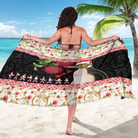 New Zealand Merry Christmas Sarong Hoiho Xmas - Haka Dance and Pohutukawa