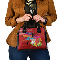 Honolulu Anniversary 52nd Running Shoulder Handbag Marathon Competition Kakau Pattern Red Color