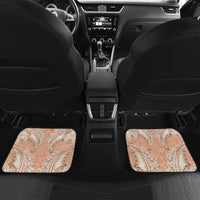 Hawaii Tropical Flowers with Kakau Tribal Car Mats Peach Fuzz Color LT03 - Polynesian Pride