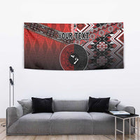 Personalised Aotearoa and Tonga Together Tapestry Manaia and Tongan Tribal Cross - Taniko and Ngatu Art Tattoo
