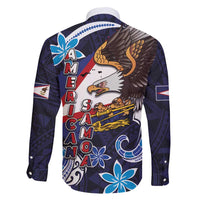 American Samoa Flag Day Family Matching Short Sleeve Bodycon Dress and Hawaiian Shirt Bald Eagle with Uatogi and Fue - Polynesian and Floral Tribal Tattoo LT03 - Polynesian Pride