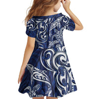 New Zealand Connecting with Seas Family Matching Off Shoulder Maxi Dress and Hawaiian Shirt Maori Tribal and Sea Animals Tattoo - White Glass Style LT03 - Polynesian Pride