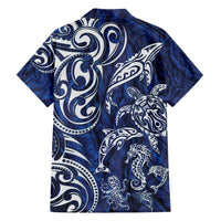 New Zealand Connecting with Seas Family Matching Short Sleeve Bodycon Dress and Hawaiian Shirt Maori Tribal and Sea Animals Tattoo - White Glass Style LT03 - Polynesian Pride
