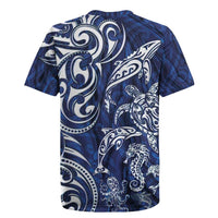 New Zealand Connecting with Seas Rugby Jersey Maori Tribal and Sea Animals Tattoo - White Glass Style LT03 - Polynesian Pride