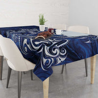New Zealand Connecting with Seas Tablecloth Maori Tribal and Sea Animals Tattoo - White Glass Style LT03 - Polynesian Pride