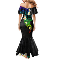 Polynesian Spiral Tribal Tattoo Family Matching Mermaid Dress and Hawaiian Shirt Fanciful Color LT03 - Polynesian Pride