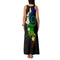 Polynesian Spiral Tribal Tattoo Family Matching Tank Maxi Dress and Hawaiian Shirt Fanciful Color LT03 - Polynesian Pride