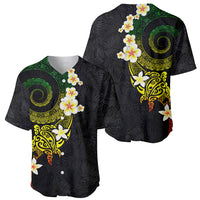Polynesian Spiral Tribal Tattoo Baseball Jersey Reggae Color