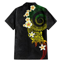 Polynesian Spiral Tribal Tattoo Family Matching Tank Maxi Dress and Hawaiian Shirt Reggae Color LT03 - Polynesian Pride