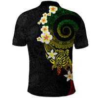 Polynesian Spiral Tribal Tattoo Polo Shirt Reggae Color