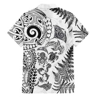 New Zealand Sea Animals Hawaiian Shirt with Maori Koru Tribal Tattoo and Silver Ferns White Color LT03 - Polynesian Pride