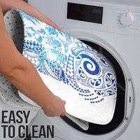 New Zealand Sea Animals Bathroom Set with Maori Koru Tribal Tattoo and Silver Ferns Galaxy Style