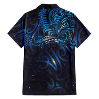 New Zealand New Year-Matariki Family Matching Off Shoulder Short Dress and Hawaiian Shirt Aotearoa Maori Tattoo Galaxy Sky LT03 - Polynesian Pride