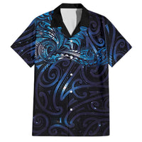 New Zealand New Year-Matariki Family Matching Summer Maxi Dress and Hawaiian Shirt Aotearoa Maori Tattoo Galaxy Sky LT03 Dad's Shirt - Short Sleeve Multicolor - Polynesian Pride