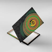 Vanuatu Tribal Tattoo with Namele Leaves Canvas Wall Art