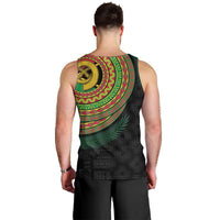Vanuatu Tribal Tattoo with Namele Leaves Men Tank Top
