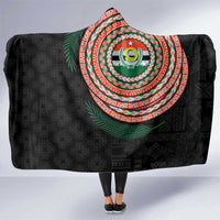 Penama Tribal Tattoo with Namele Leaves Hooded Blanket