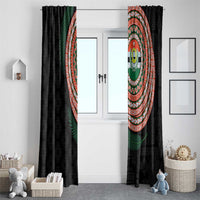 Penama Tribal Tattoo with Namele Leaves Window Curtain