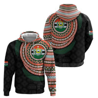 Penama Tribal Tattoo with Namele Leaves Zip Hoodie