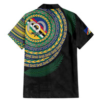 Torba Tribal Tattoo with Namele Leaves Family Matching Puletasi and Hawaiian Shirt LT03 - Polynesian Pride