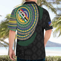 Torba Tribal Tattoo with Namele Leaves Hawaiian Shirt