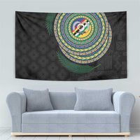 Torba Tribal Tattoo with Namele Leaves Tapestry