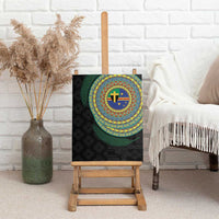 Tafea Tribal Tattoo with Namele Leaves Canvas Wall Art