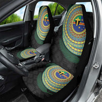 Tafea Tribal Tattoo with Namele Leaves Car Seat Cover