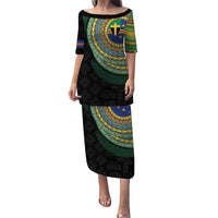 Tafea Tribal Tattoo with Namele Leaves Puletasi