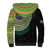 Tafea Tribal Tattoo with Namele Leaves Sherpa Hoodie
