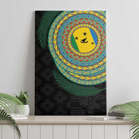 Malampa Tribal Tattoo with Namele Leaves Canvas Wall Art