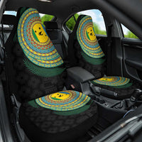 Malampa Tribal Tattoo with Namele Leaves Car Seat Cover