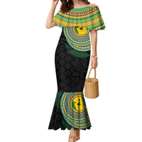 Malampa Tribal Tattoo with Namele Leaves Family Matching Mermaid Dress and Hawaiian Shirt