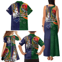 Manuʻa Islands and American Samoa Together Family Matching Tank Maxi Dress and Hawaiian Shirt Rooster and Eagle Mascot National Map and Flag Style