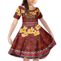 Aloha Plumeria Flowers Family Matching Mermaid Dress and Hawaiian Shirt With Hawaiian Style Tapa Tribal