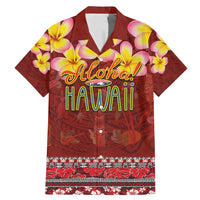 Aloha Plumeria Flowers Family Matching Mermaid Dress and Hawaiian Shirt With Hawaiian Style Tapa Tribal