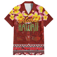 Aloha Plumeria Flowers Family Matching Puletasi and Hawaiian Shirt With Hawaiian Style Tapa Tribal