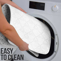 Niue White Sunday Bathroom Set Hiapo Tribal Art Tattoos - Polynesian Pride