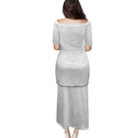 Niue White Sunday Family Matching Puletasi and Hawaiian Shirt Hiapo Tribal Art Tattoos - Polynesian Pride